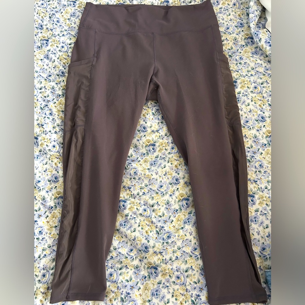 Purple Fabletic athletic leggings with mesh